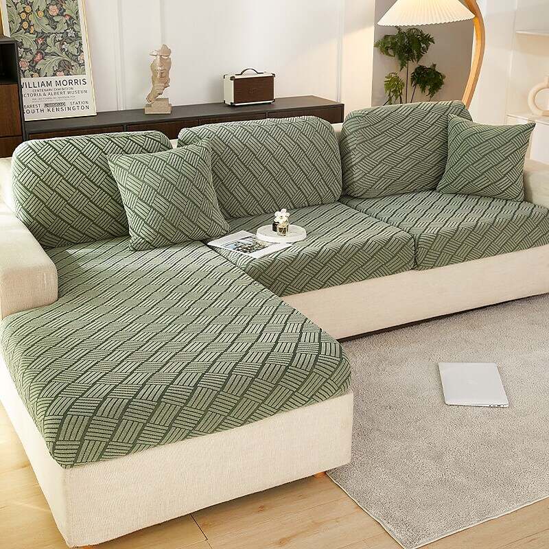 Textured Stretch Sofa Seat Cushion Cover Slipcover