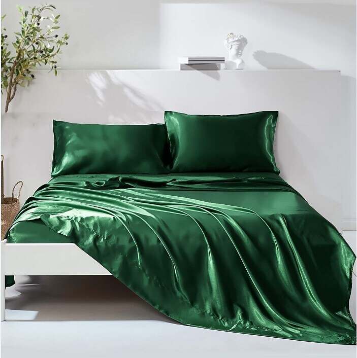 Hotel Luxury Soft Premium Solid Color Bed Sheets Set Deep