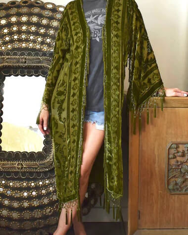 velvet cardigan jacket