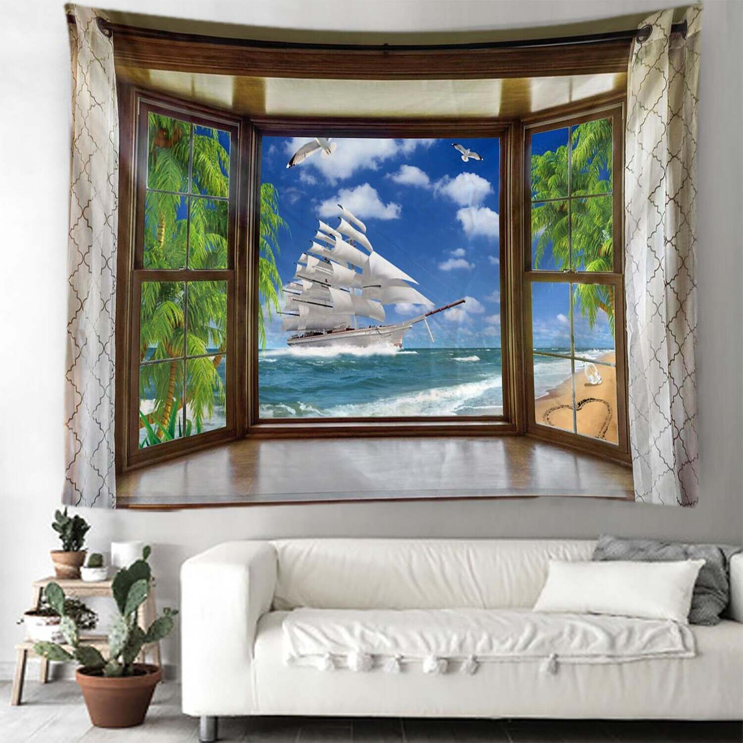 Landscape Large Wall Tapestry Window Art Decor