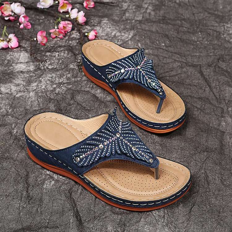 Women's Soft Footbed Orthopedic Arch-Support fishbone pattern sandals