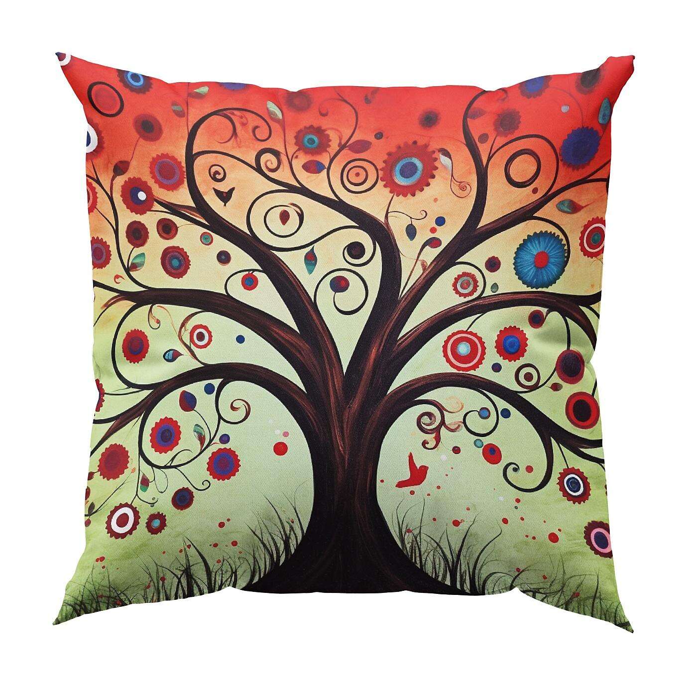 Double Side Pillow Cover 4PC Tree of Life Soft Decorative Square Cushion Case Pillowcase for Bedroom Livingroom Sofa Couch Chair