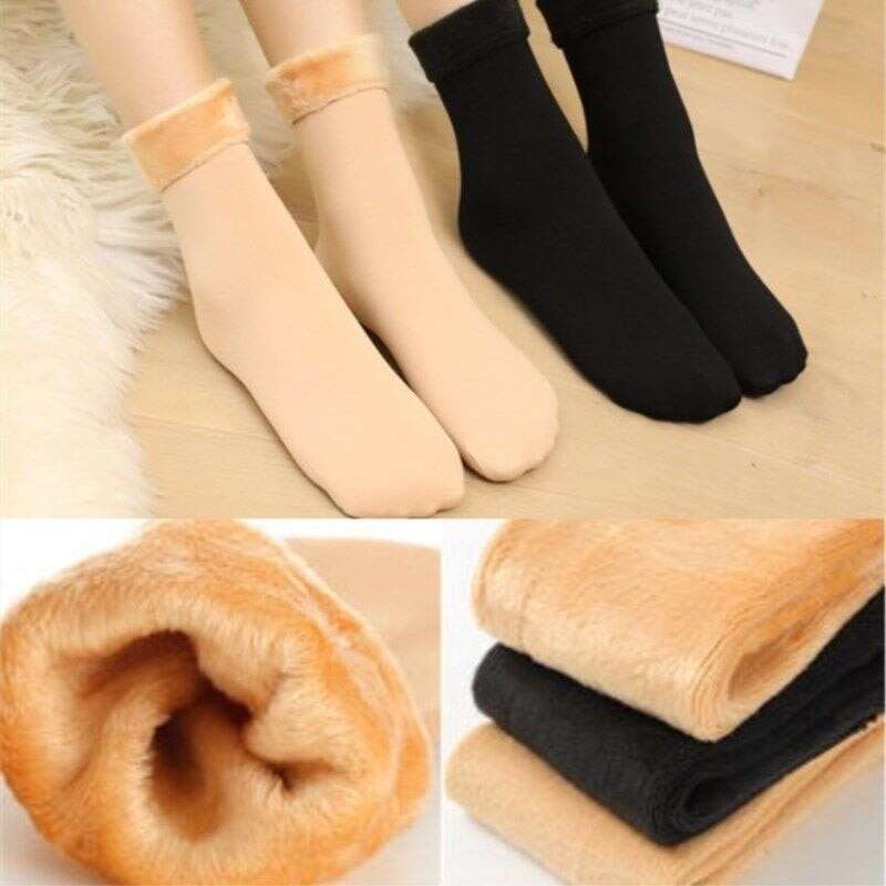 Buy 1 (2 pairs), Get 1pair  Velvet Women Winter Warm Thicken Thermal Socks (2pairs)