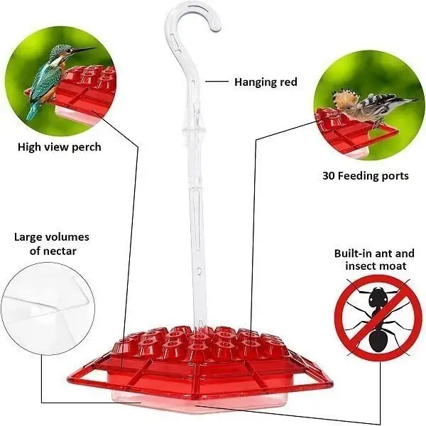 🔥2023 Spring Hot Sale 49% OFF - Mary's Hummingbird Feeder With Perch And Built-in Ant Moat（BUY 3 FREE SHIPPING）