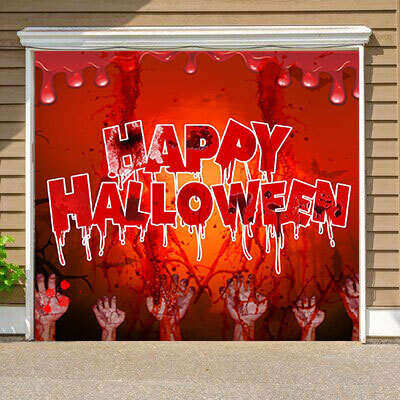 7' x 16' Happy Halloween Garage Door Mural