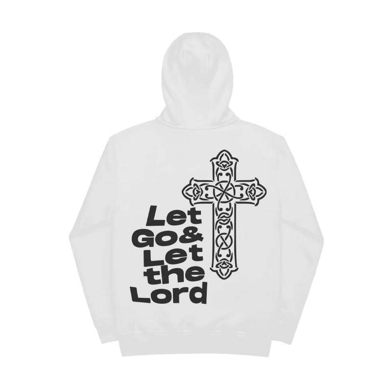 Let Go & Let The Lord Print Men's Hoodie