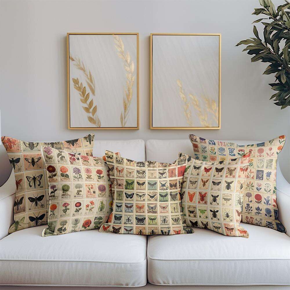 Flower Insect Pillow Cover 1PC