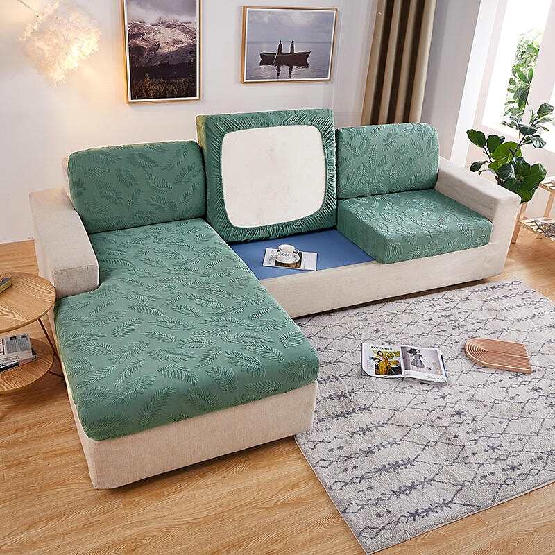 Jacquard Elastic Sofa Seat Cushion Cover