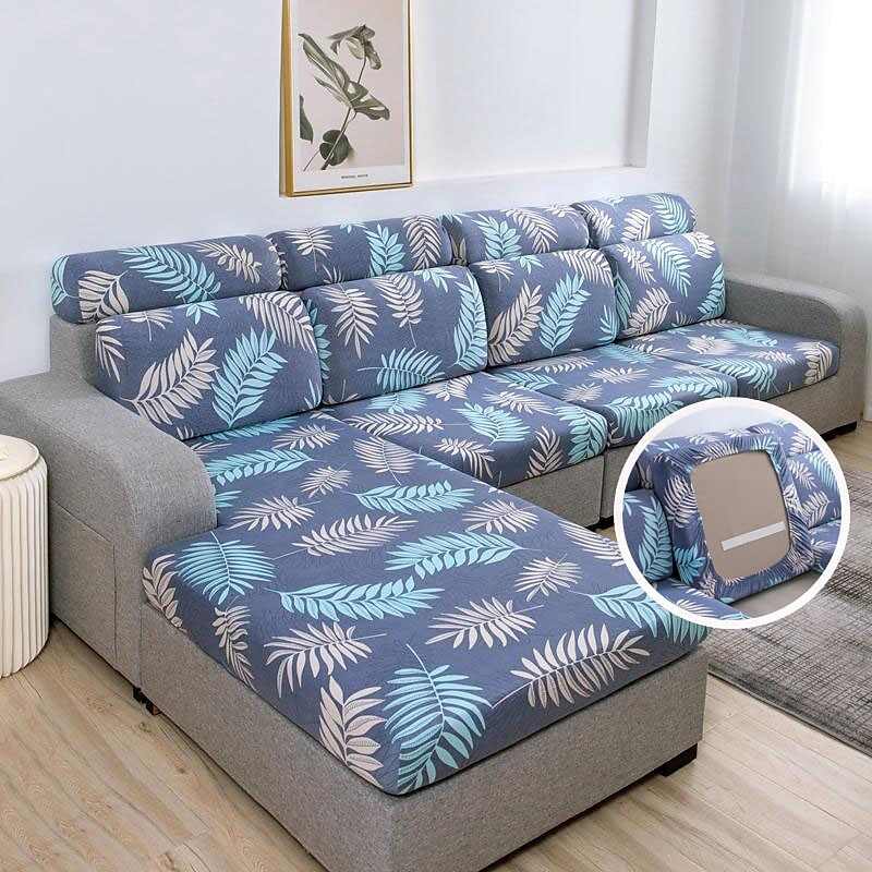 Knitted Jacquard Elastic Plain Solid Sofa Seat Cushion Cover Chair