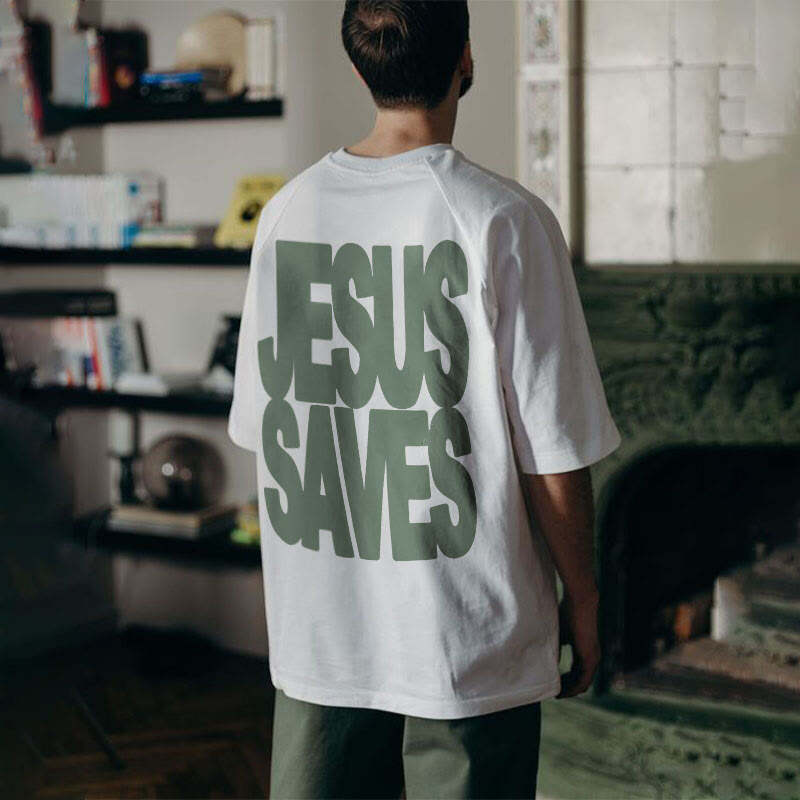 Jesus Saves Print T-shirt