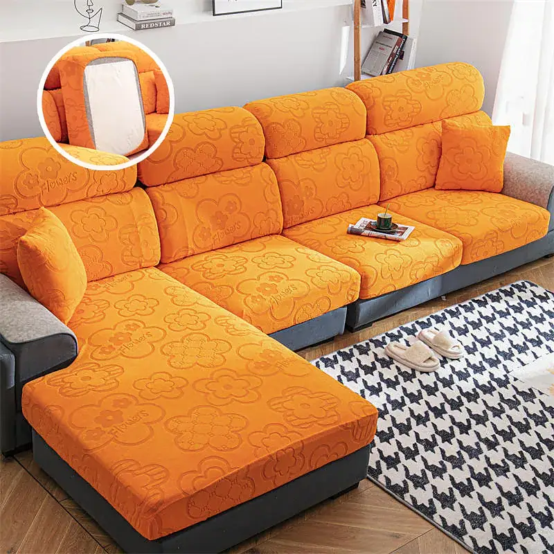 Jacquard Sofa Cushion Cover Elastic Fine Touch Sofa Protector Scratch