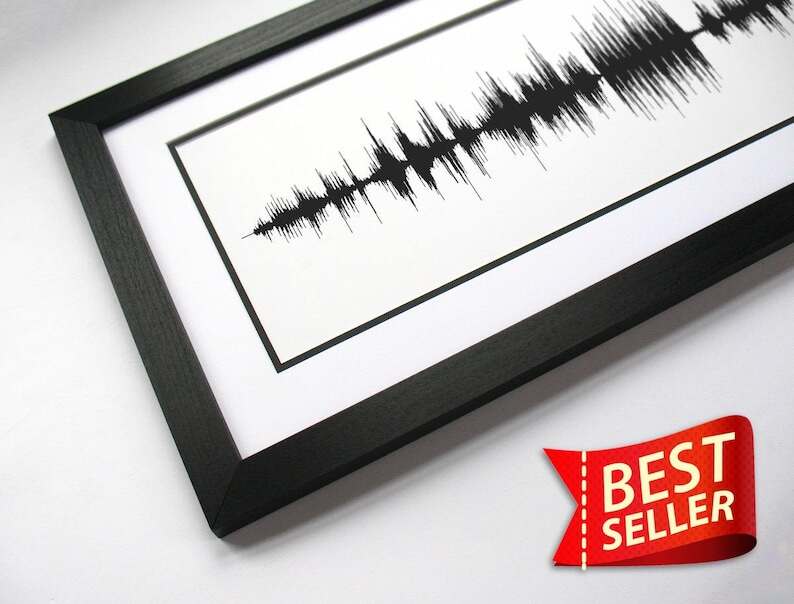 Custom Song Art - Soundwave Art Print, Canvas, or Framed Print - Request a Song and Artist; Sound wave Art, Birthday Gift Idea for Him