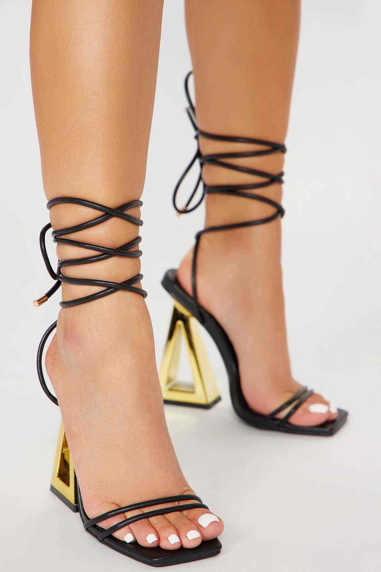 My Fantasy Wrap Up Heels   Black