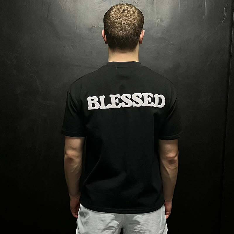 Blessed Print Short-sleeved T-shirt