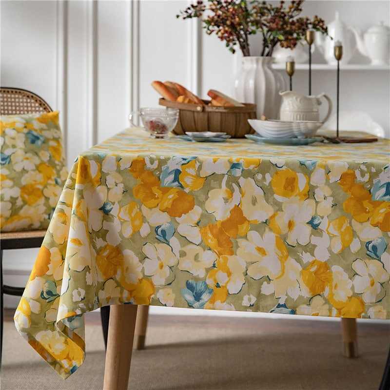 Pastoral Tablecloth Cotton Linen Fabric Table Cloth