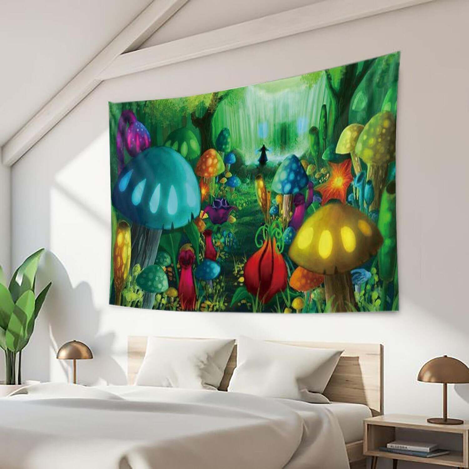 Trippy Mushroom Wall Tapestry Art Decor