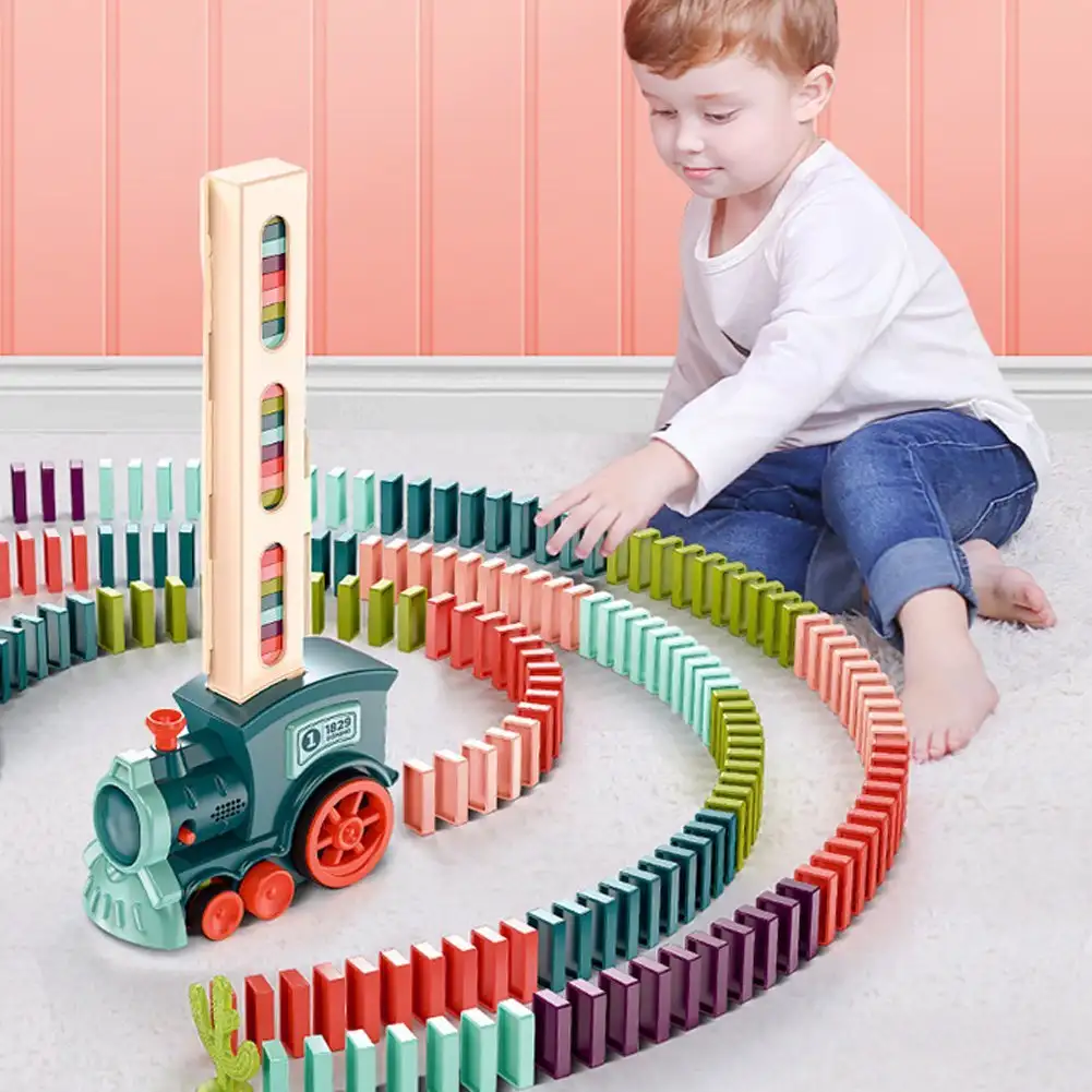 Last Day Promotion 40% OFF - Dominoes Automatic Domino Train Educational Toy