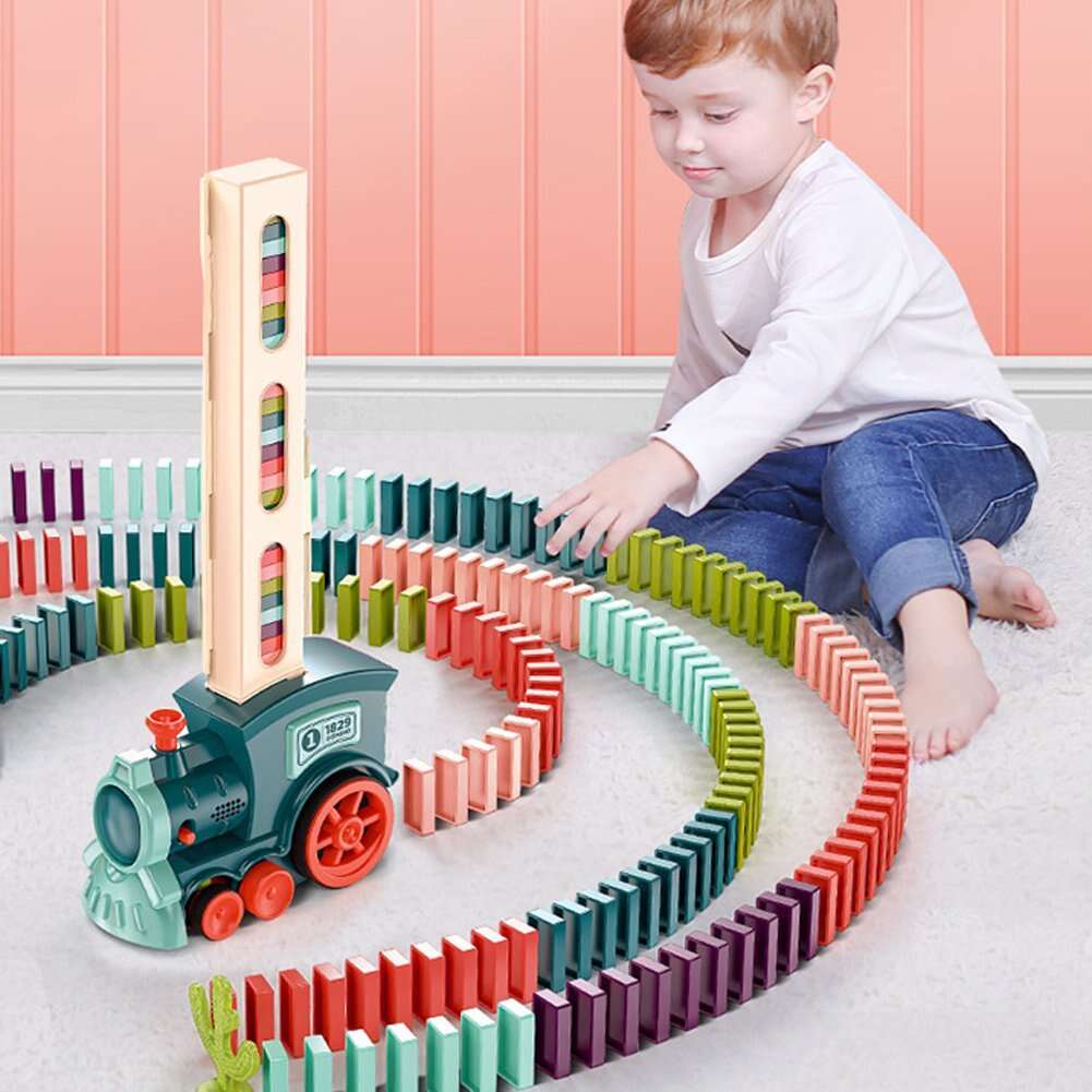 Last Day Promotion 40% OFF - Dominoes Automatic Domino Train Educational Toy