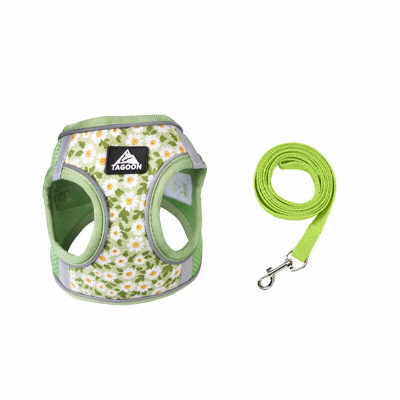 Floral Pet Harness Set