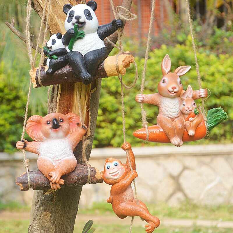 Cute Swing Animal Statue