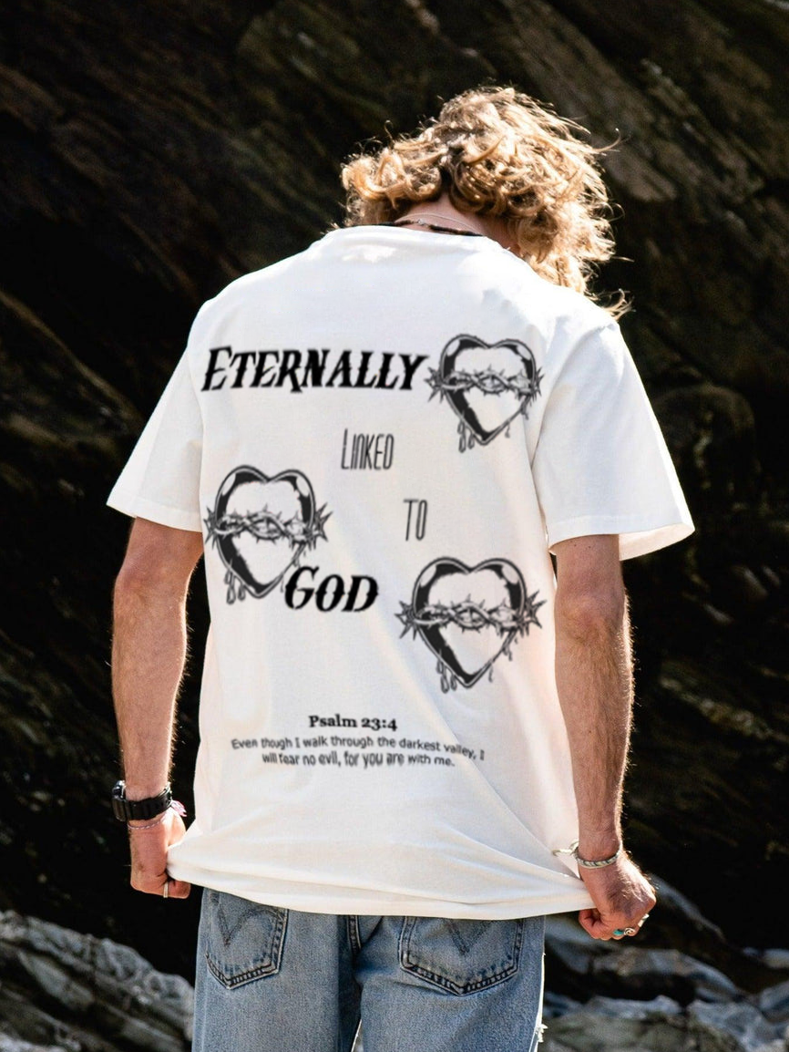 Eternally Linked To God Print T-shirt