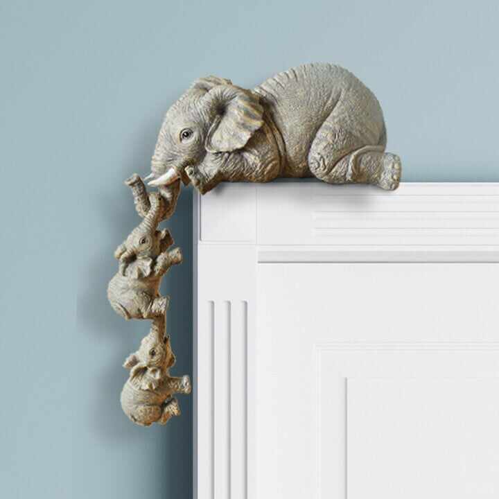 Elephant Sitter Figurines - Set of 3