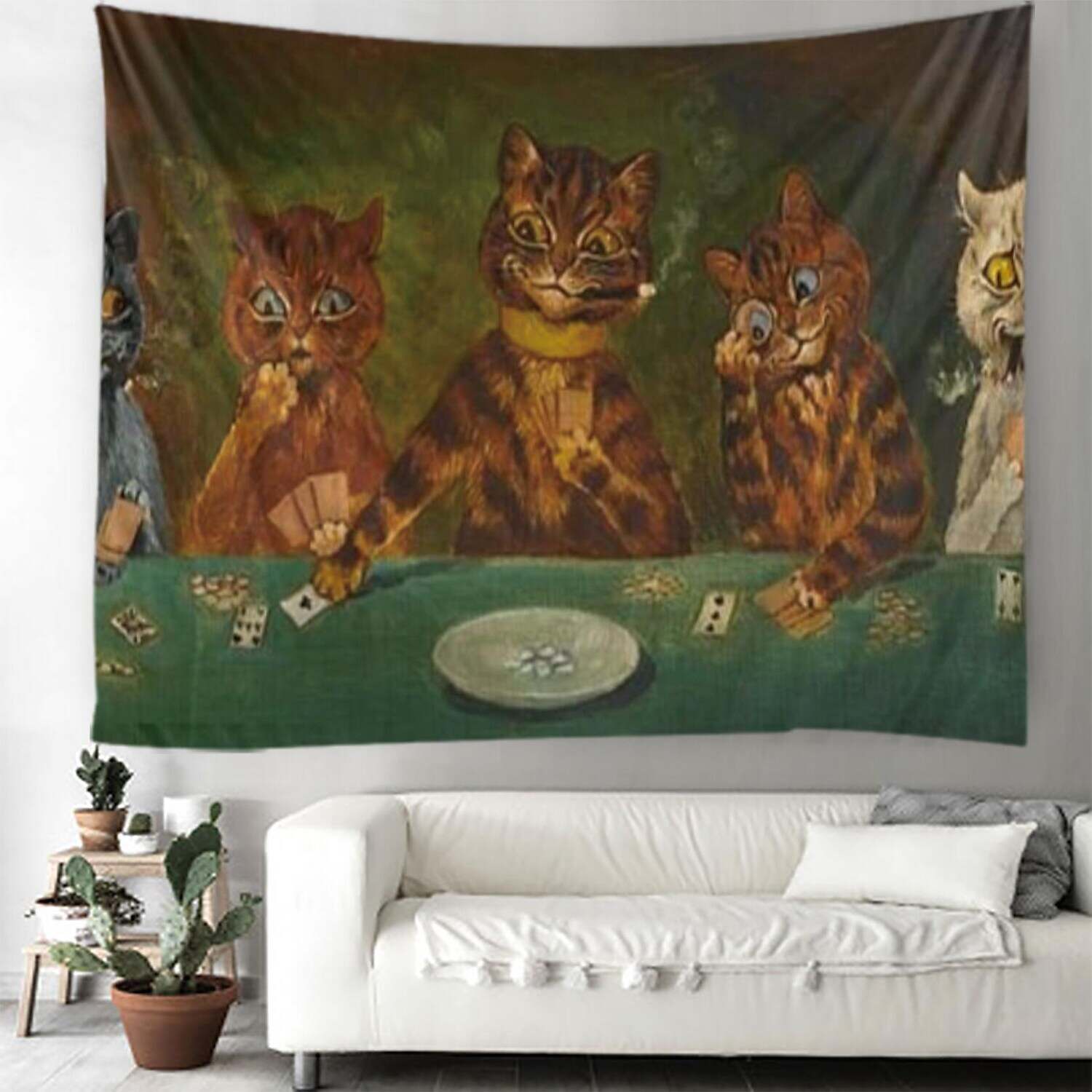 Funny Large Wall Tapestry Cat Art Decor Room