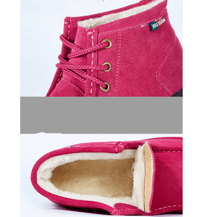 Plush Lace Up Sponge Cake Shoes