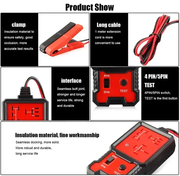 🛠Automotive Relay Tester🚗Circuit Tester 🛺Auto Repair Tool