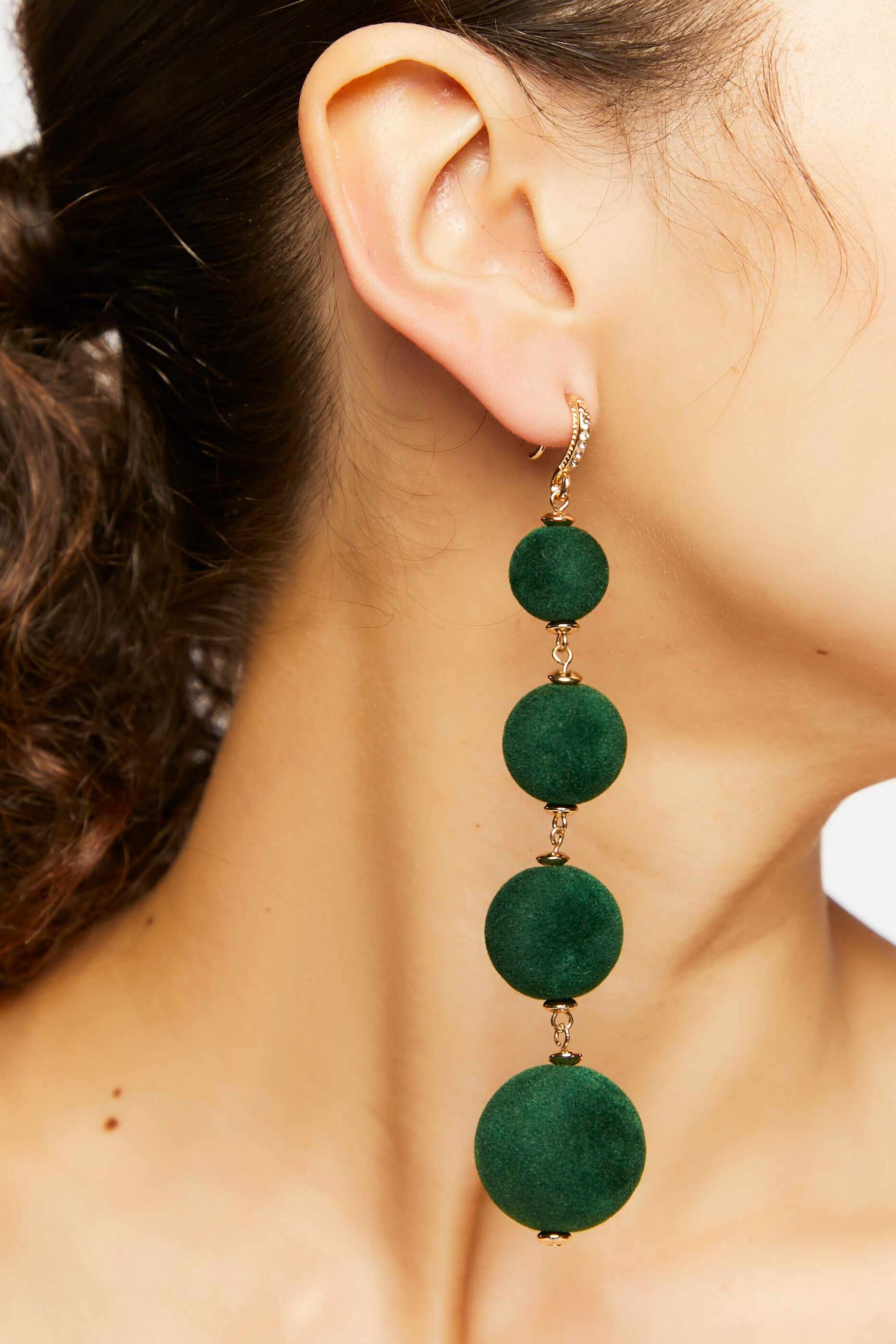 Accessories Accessories | Tiered Orb Drop Earrings Green Forever21 - DZ52419