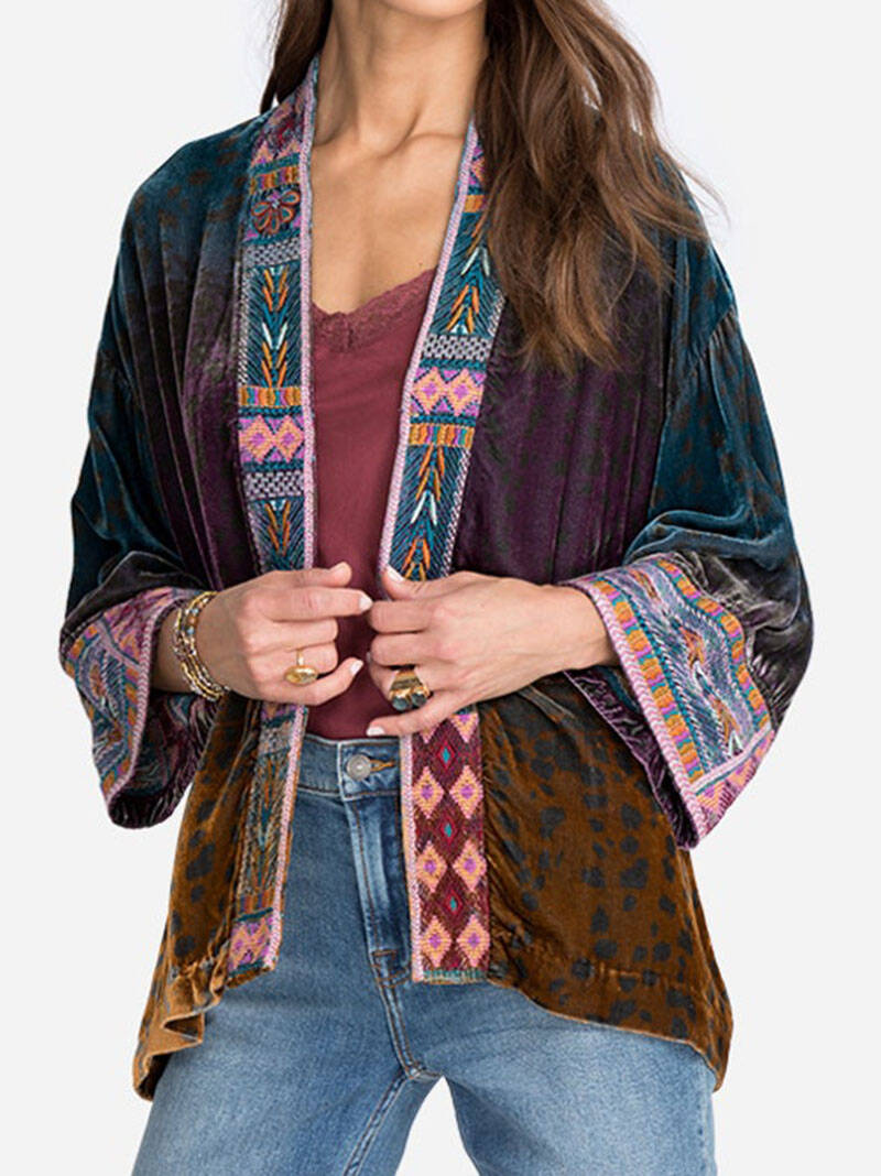 Gradient Vlevet Kimono