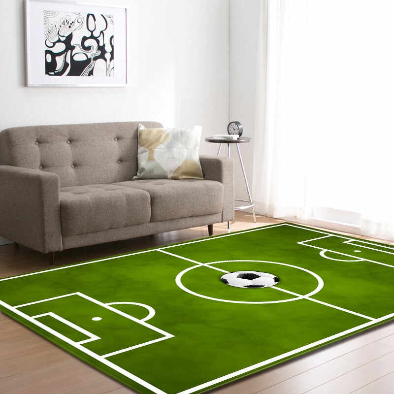 3D Bedroom Rugs Soccer