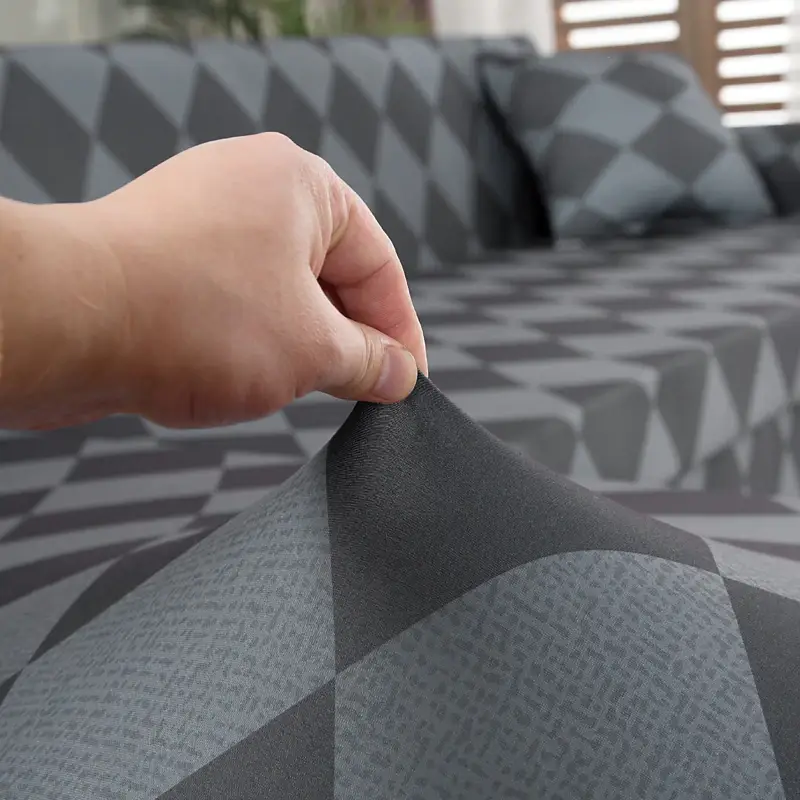 Stretch Sofa Cover Slipcover Geometric Pattern