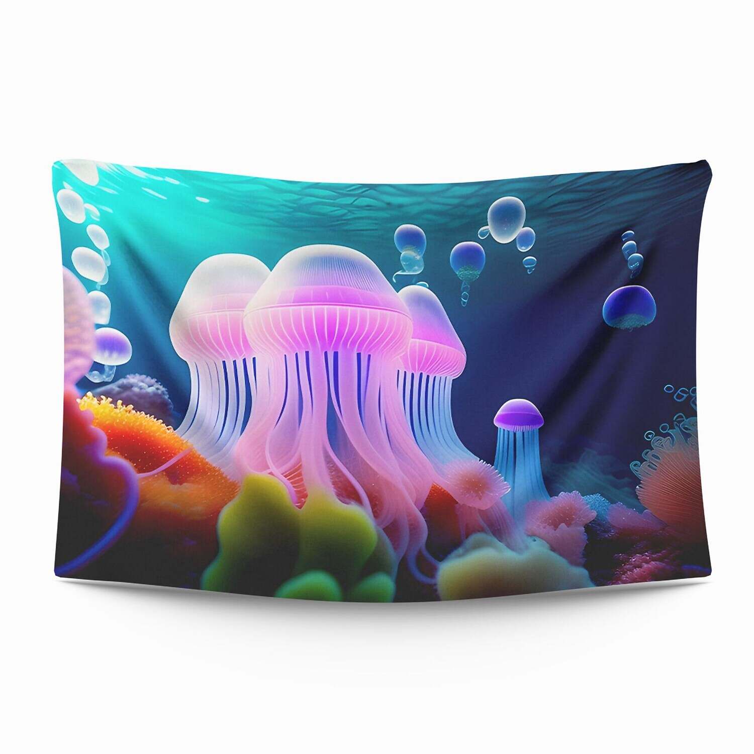 Ocean Jellyfish Wall Tapestry Art Decor