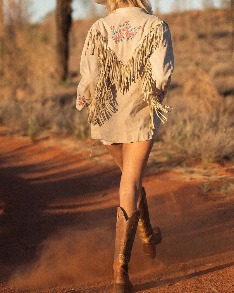 vintage fringed jacket