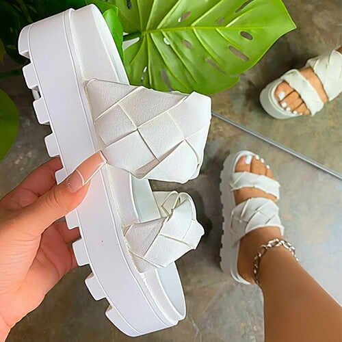 Women's Sandals Summer Flat Shoes 2023 Female Casual Wedge Slides Sandal Woman Platform Shoes Ladies Outdoor Beach Footwear