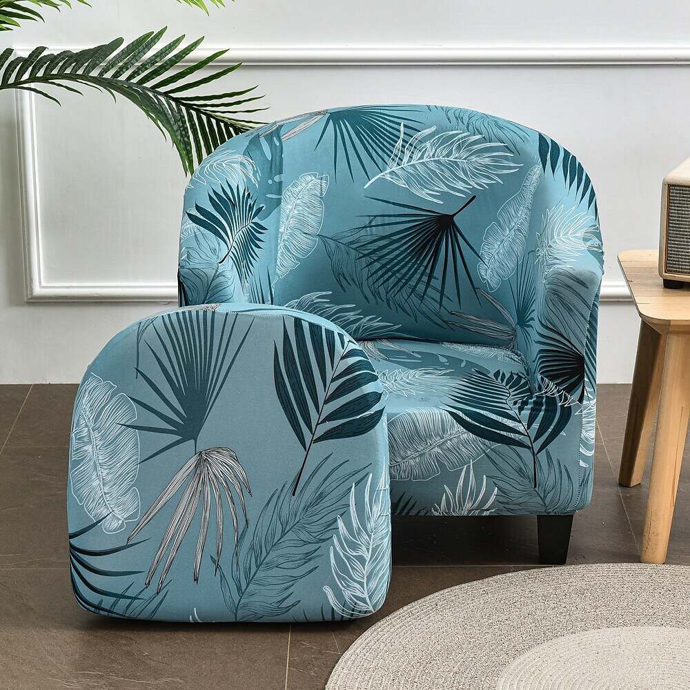 Stretch Club Chair Slipcover Tub Chair Cover with Seat Cushion Cover