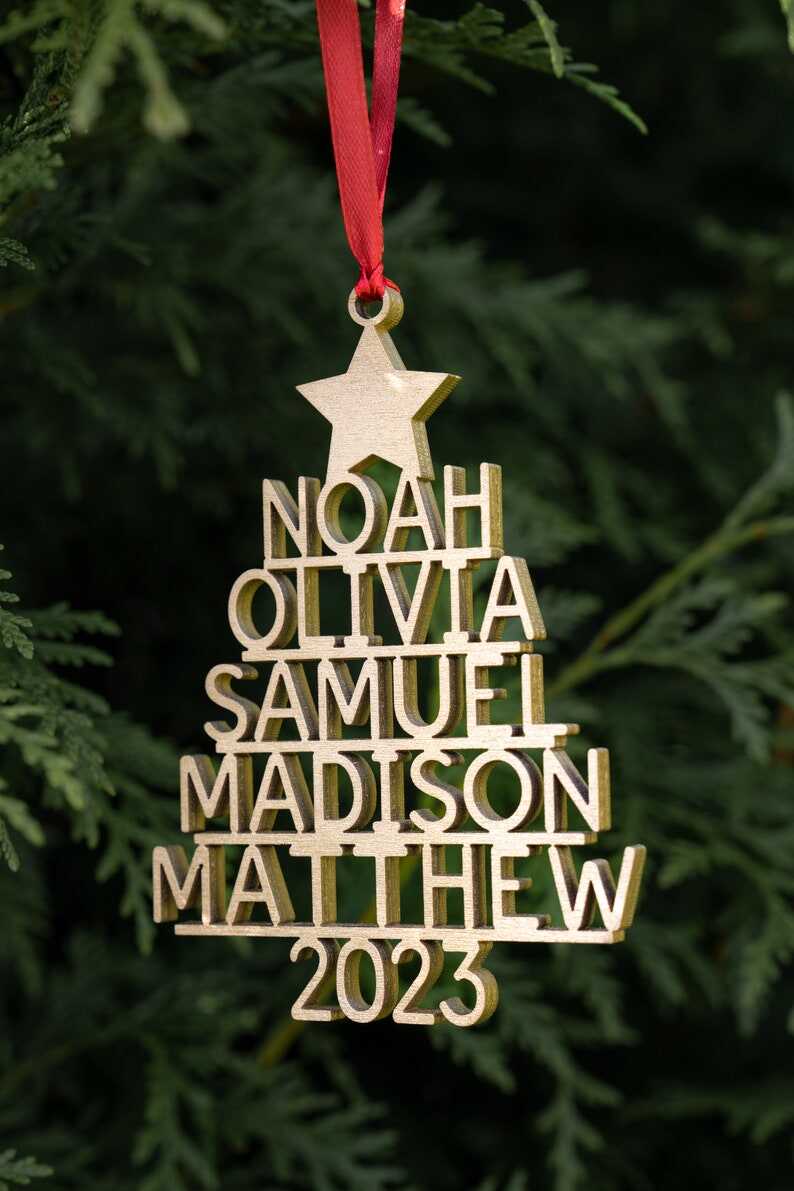 Family Christmas Ornament - Personalized Ornament With Names - Christmas Tree Ornament