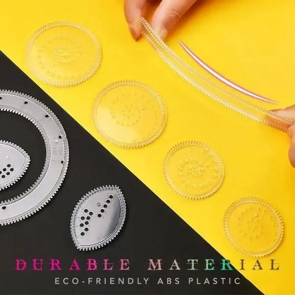 🎅Christmas Hot Sale 49% OFF - Spiral Art Clear Gear Geometric Ruler(22PCS) - Buy 2 Get 1 Free NOW