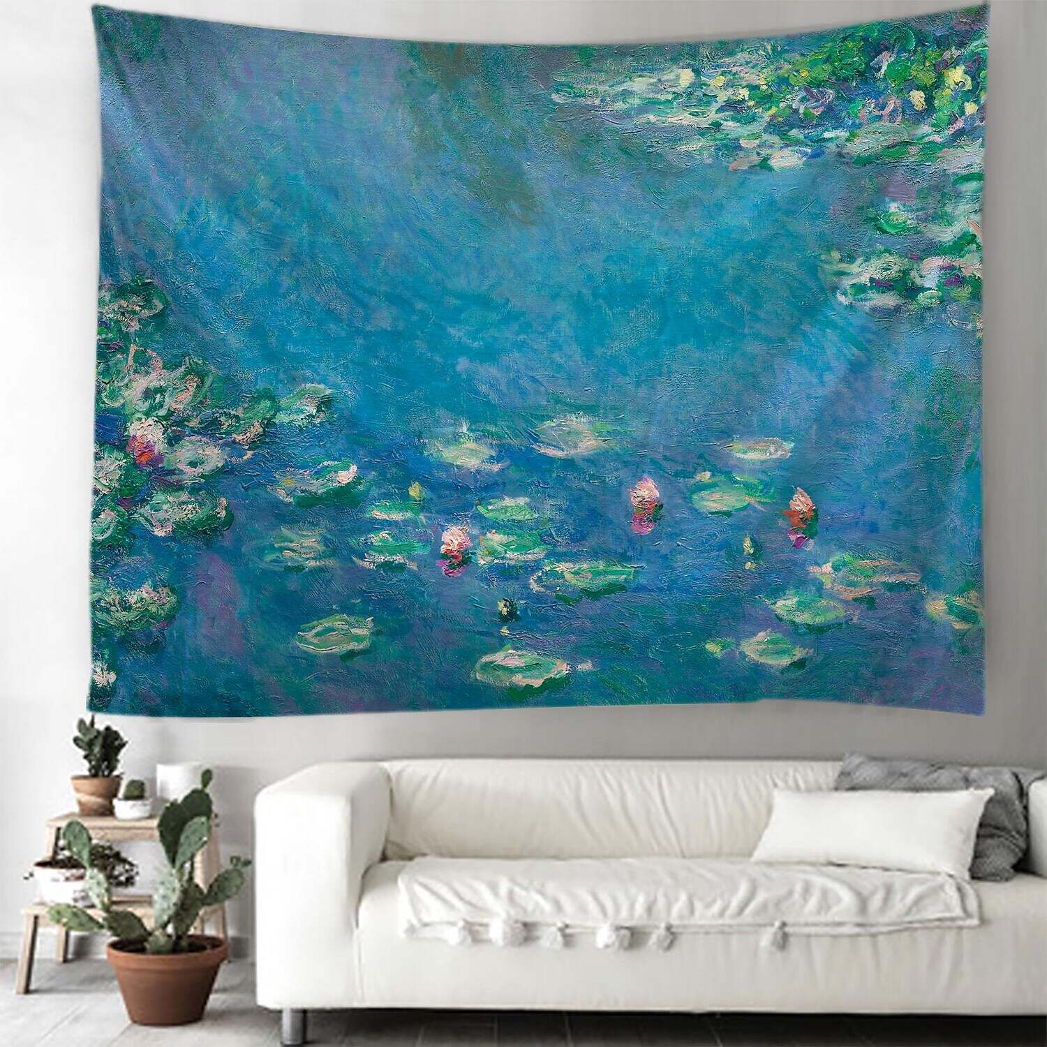 Oil Painting Lotus Wall Tapestry Art Decor