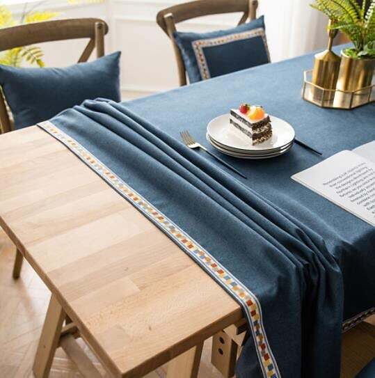 Rectangular Tablecloth Waterproof Cotton Linen Table Cloth Cover