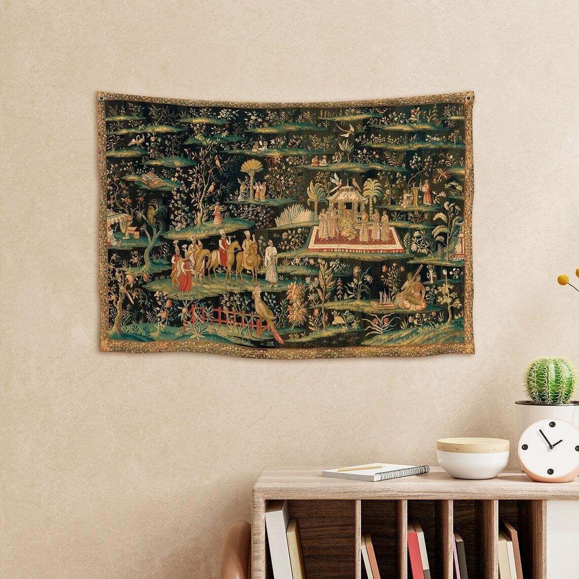 Medieval Painting Wall Tapestry Victoria Art Decor Blanket Curtain Hanging