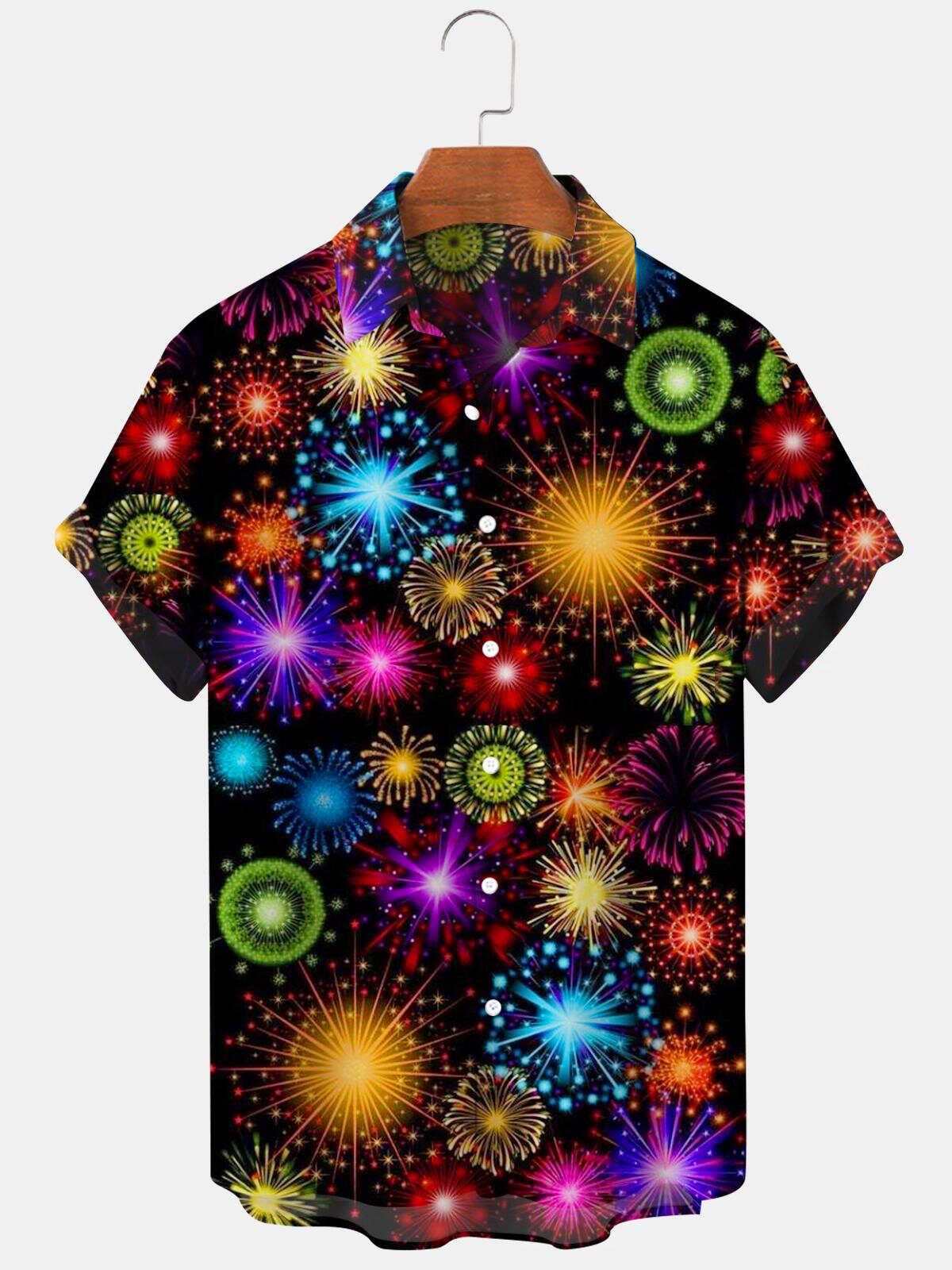 Independence Day Fireworks Men's Shirts