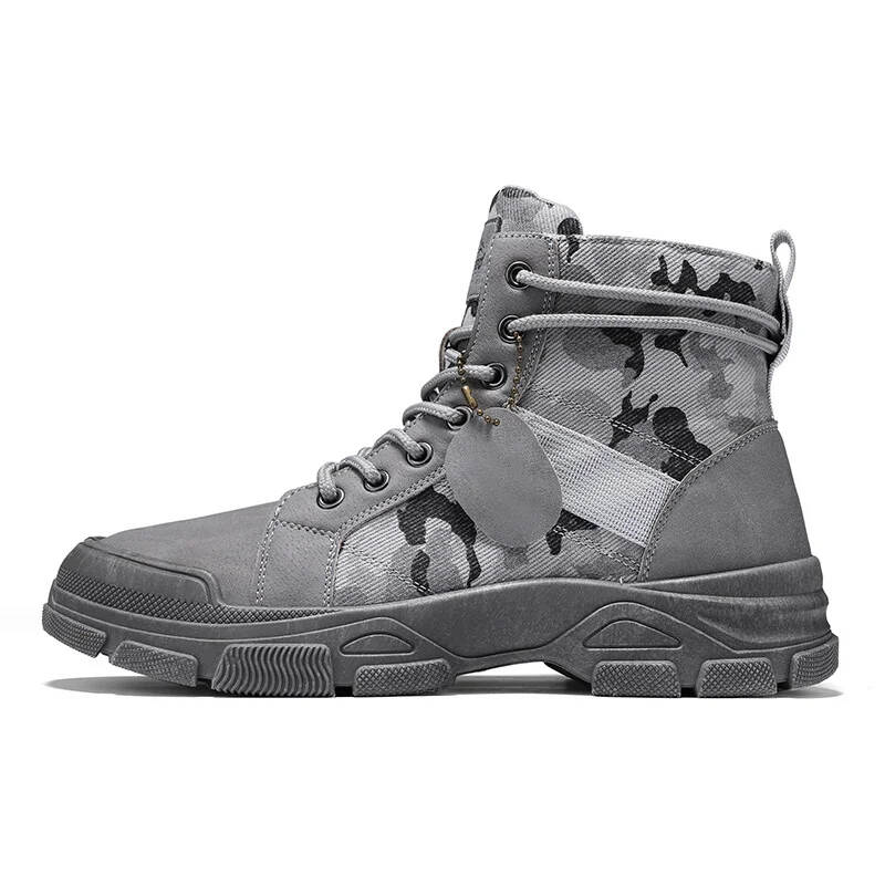 Men's Lace-Up High-Top Combat Boots