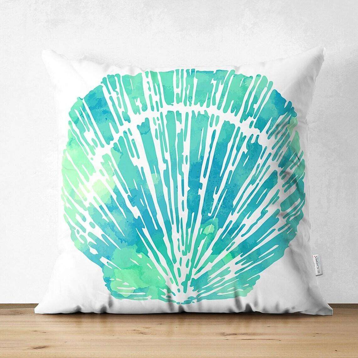 Turquoise Coral Ocean Double Side Pillow Cover 4PC Soft Decorative Square Cushion Case Pillowcase for Bedroom Livingroom Sofa Couch Chair