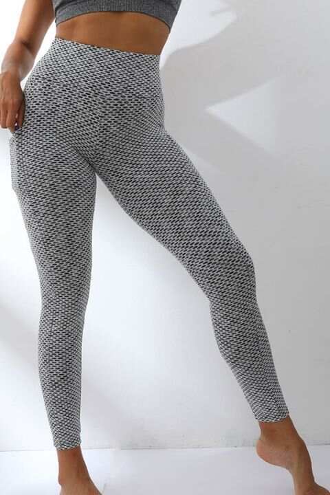 Textured Phone Pocket Sports Leggings