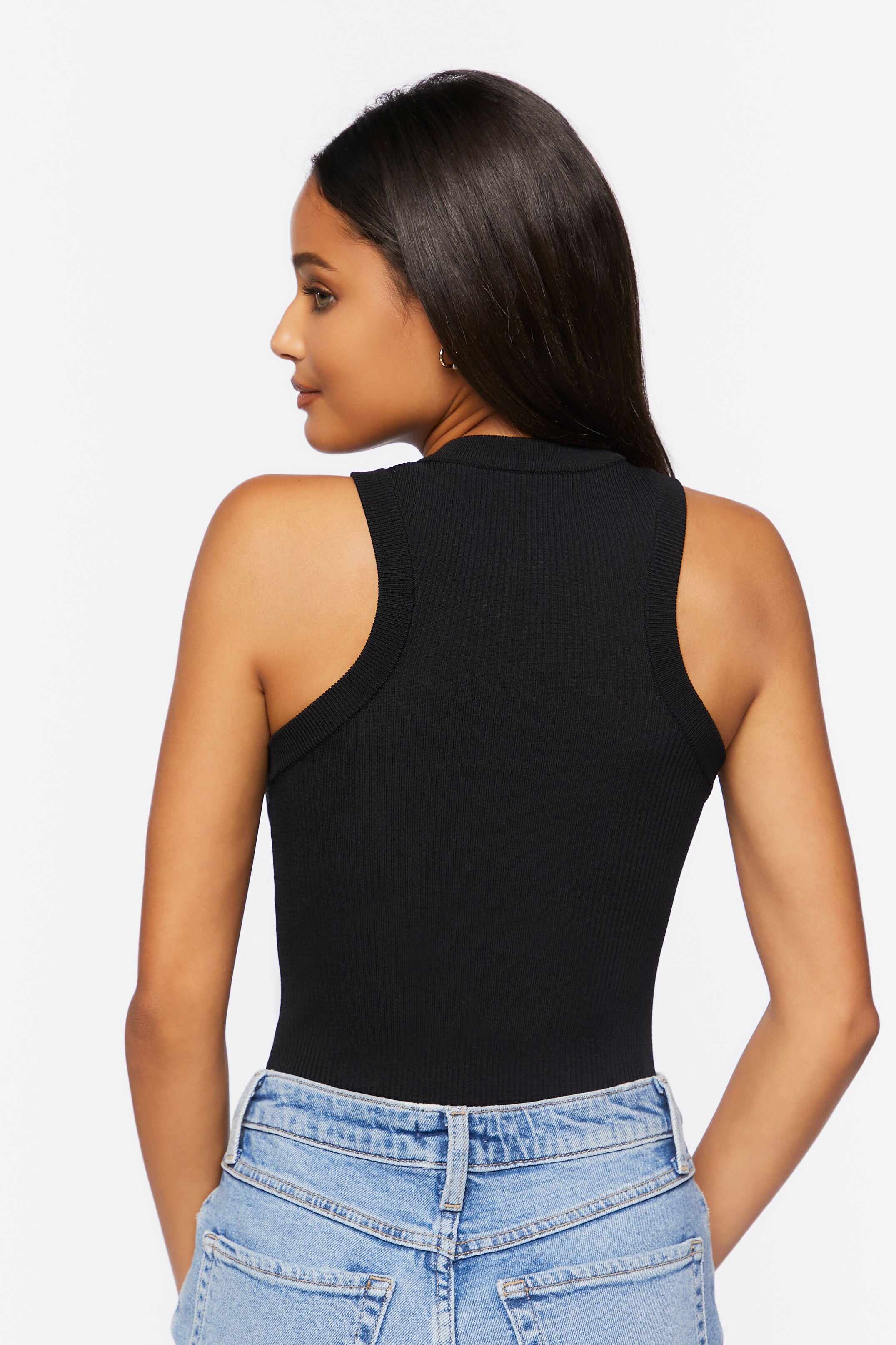 Women Apparel | Sweater-Knit Racerback Bodysuit Tan Forever21 - FZ48617