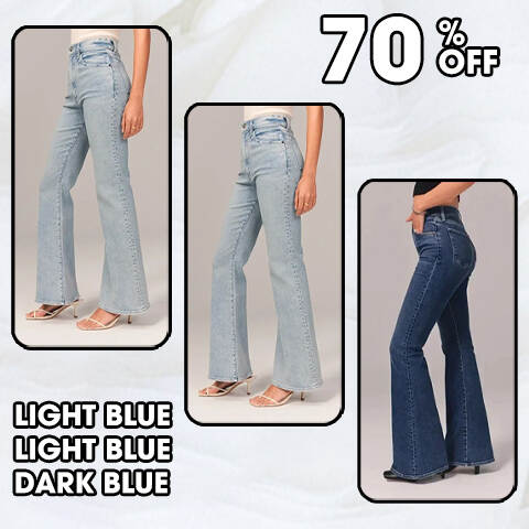 Ultra high waist stretch flare jeans - Buy 3 and get free shipping