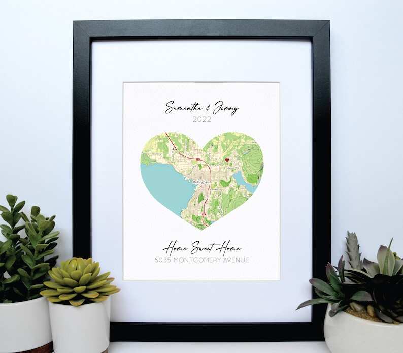 Housewarming Gift, Our First Home, House Map, First Home Gift for Couple, Personalized Map Art, Personalized House Warming Gifts, New Home