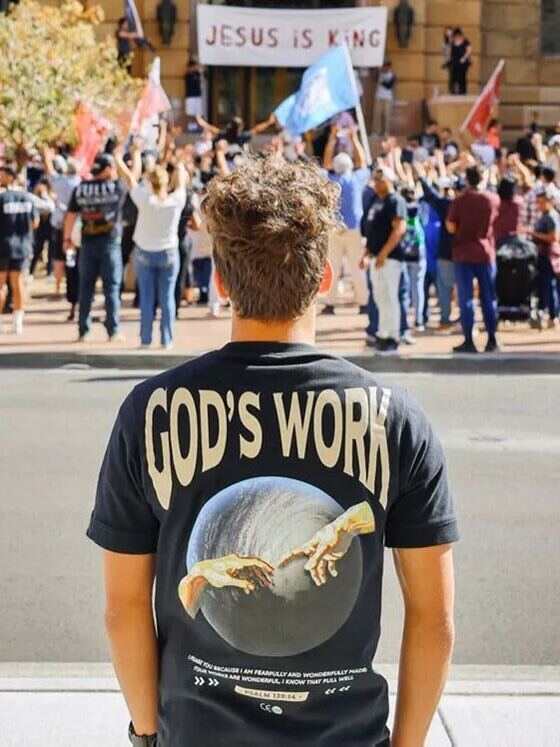 God's work.Psalm 139:14 Print Short Sleeve T-shirt